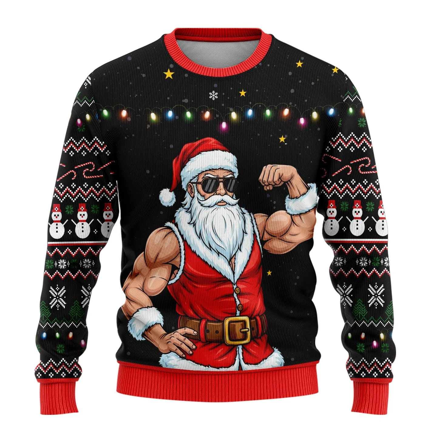 Winter Sun Clothing - Christmas Cute Santa Claus Cartoon Ugly