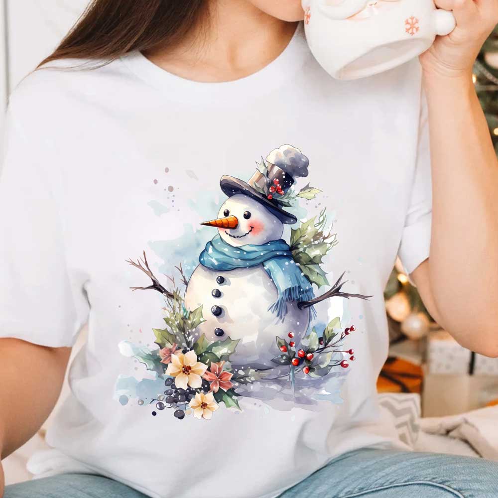Cute Snowman Design Iron-on Tr - Winter Clothing Pictures review and price