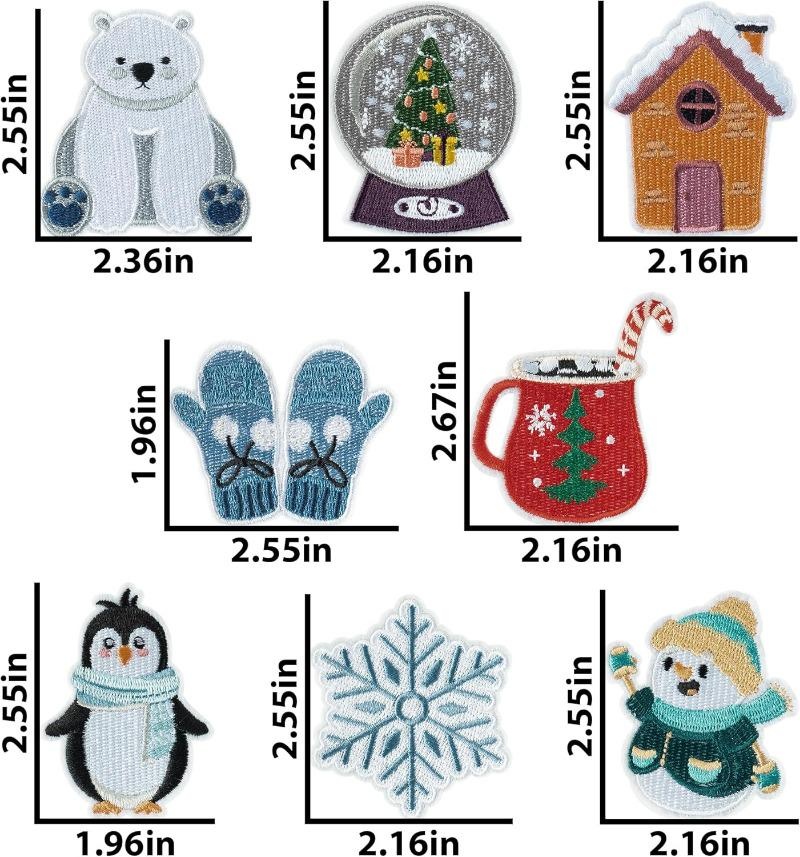 8 Pcs Winter Themed Iron on Pa - Winter Clothing Pictures review and price