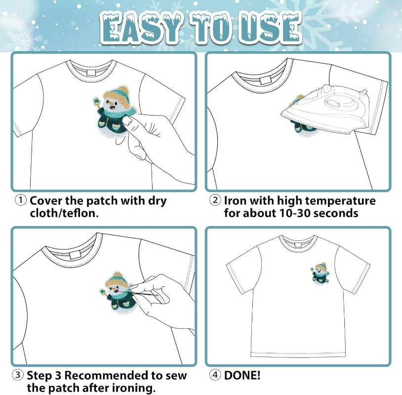 8 Pcs Winter Themed Iron on Pa - Winter Clothing Pictures review and price