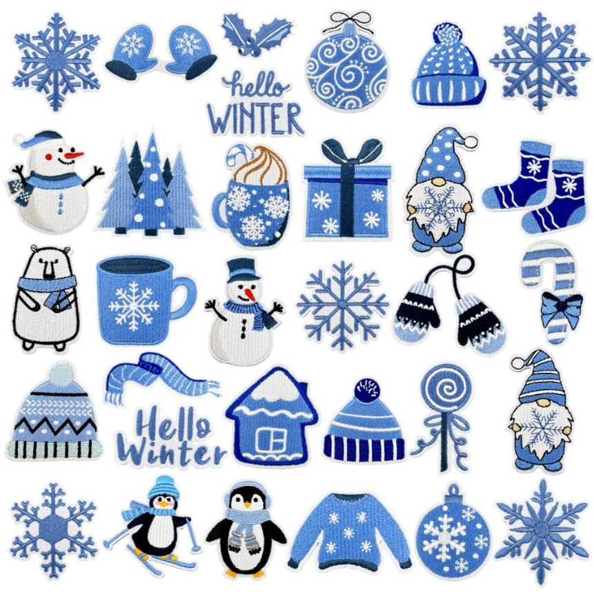 10 Pcs Hello Winter Series Emb - Winter Clothing Pictures review and price